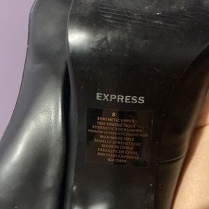 Size 8 Black Express Stilettos. Worn 1x. They are to big for me.